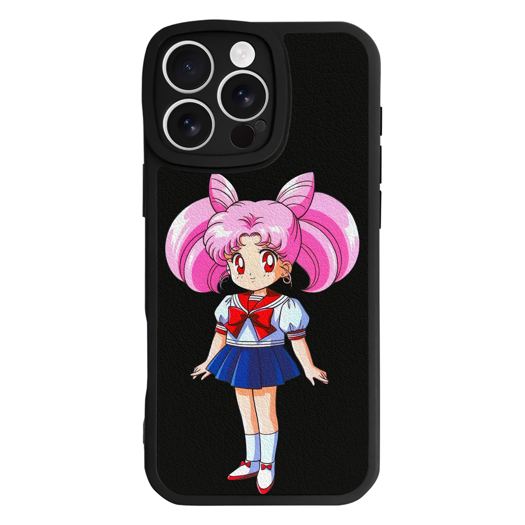 （画像用） 美少女戦士セーラームーン ちびうさ Sailor Moon Chibiusa Tsukino Usagi Small Lady Serenity 【iPhone 16シリーズ対応】シリコンスマホケース（レザー調） 材質：シリコン